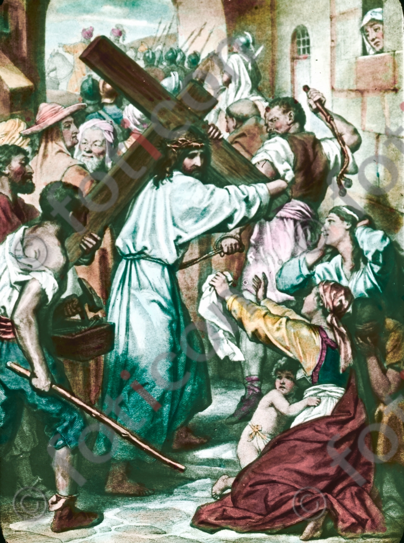 Jesus trägt das Kreuz nach Golgatha | Jesus carrying the cross to Golgotha - Foto foticon-600-Simon-043-Hoffmann-022-2.jpg | foticon.de - Bilddatenbank für Motive aus Geschichte und Kultur
